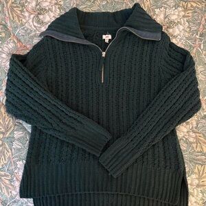 Aerie Sweater Quarter Zip Up